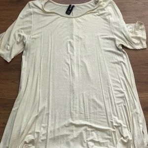 Agnes & Dora Swing Tunic In Cream NWOT Size XL